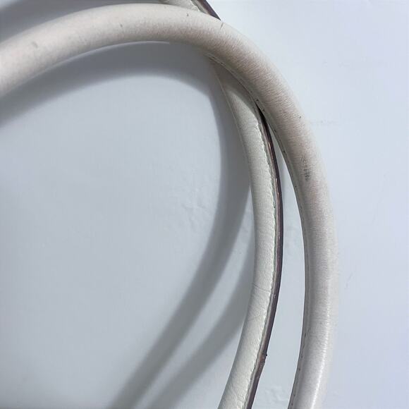 Kate Spade Ivory Large Leather Tote Bag Braided Accent Off-White Vintage Purse - Picture 9 of 16